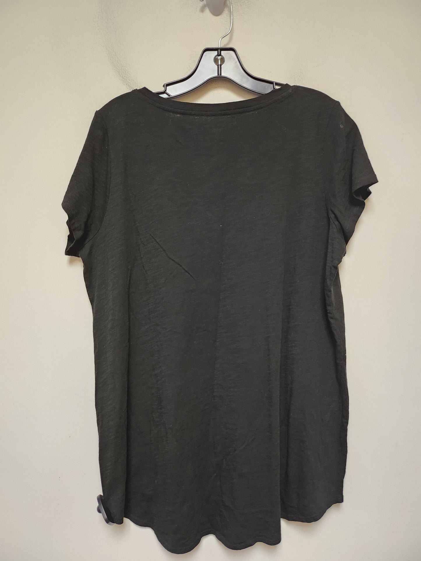 Top Short Sleeve Basic By Eileen Fisher In Black, Size: L