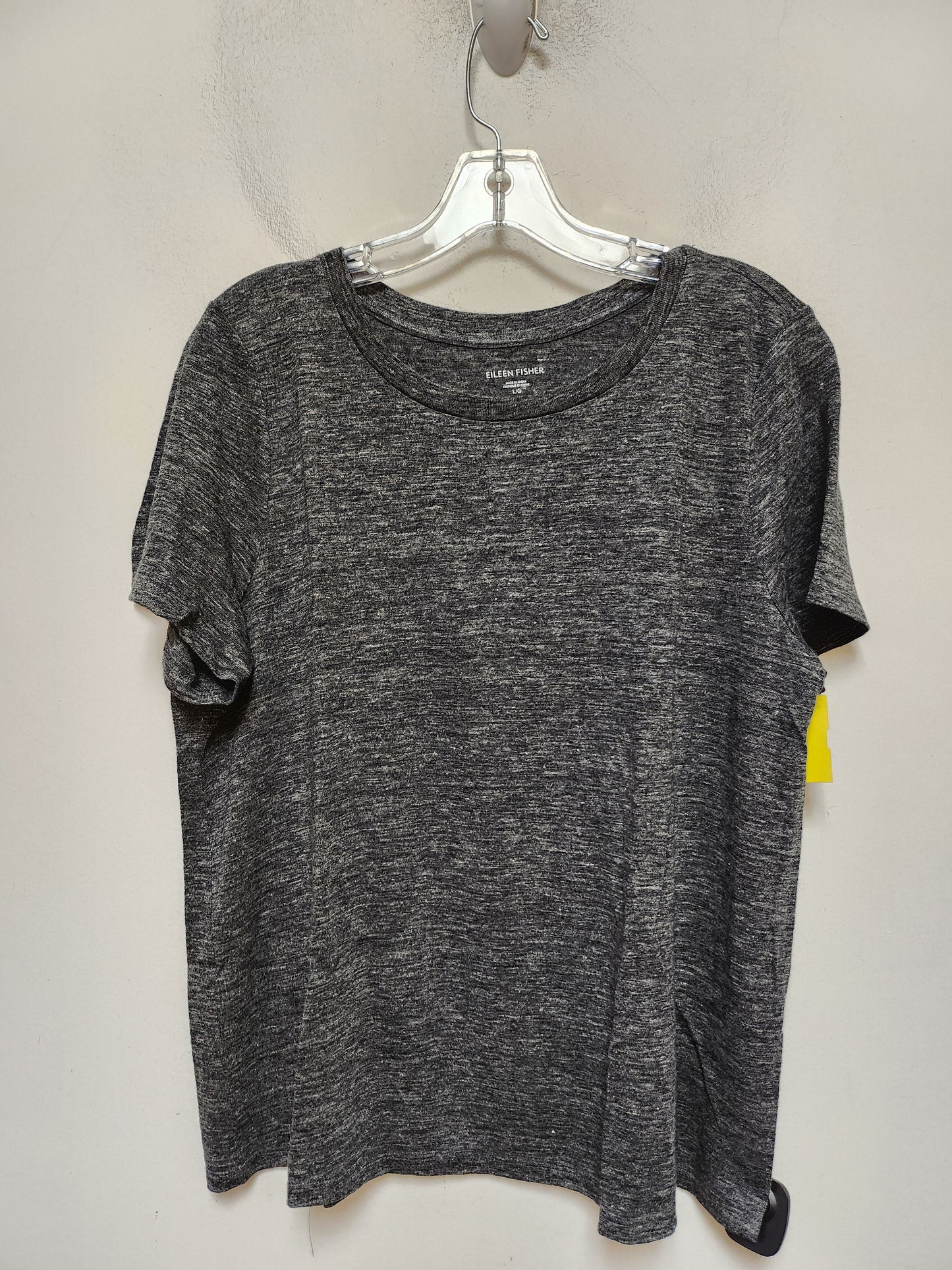 Top Short Sleeve Basic By Eileen Fisher In Grey, Size: L