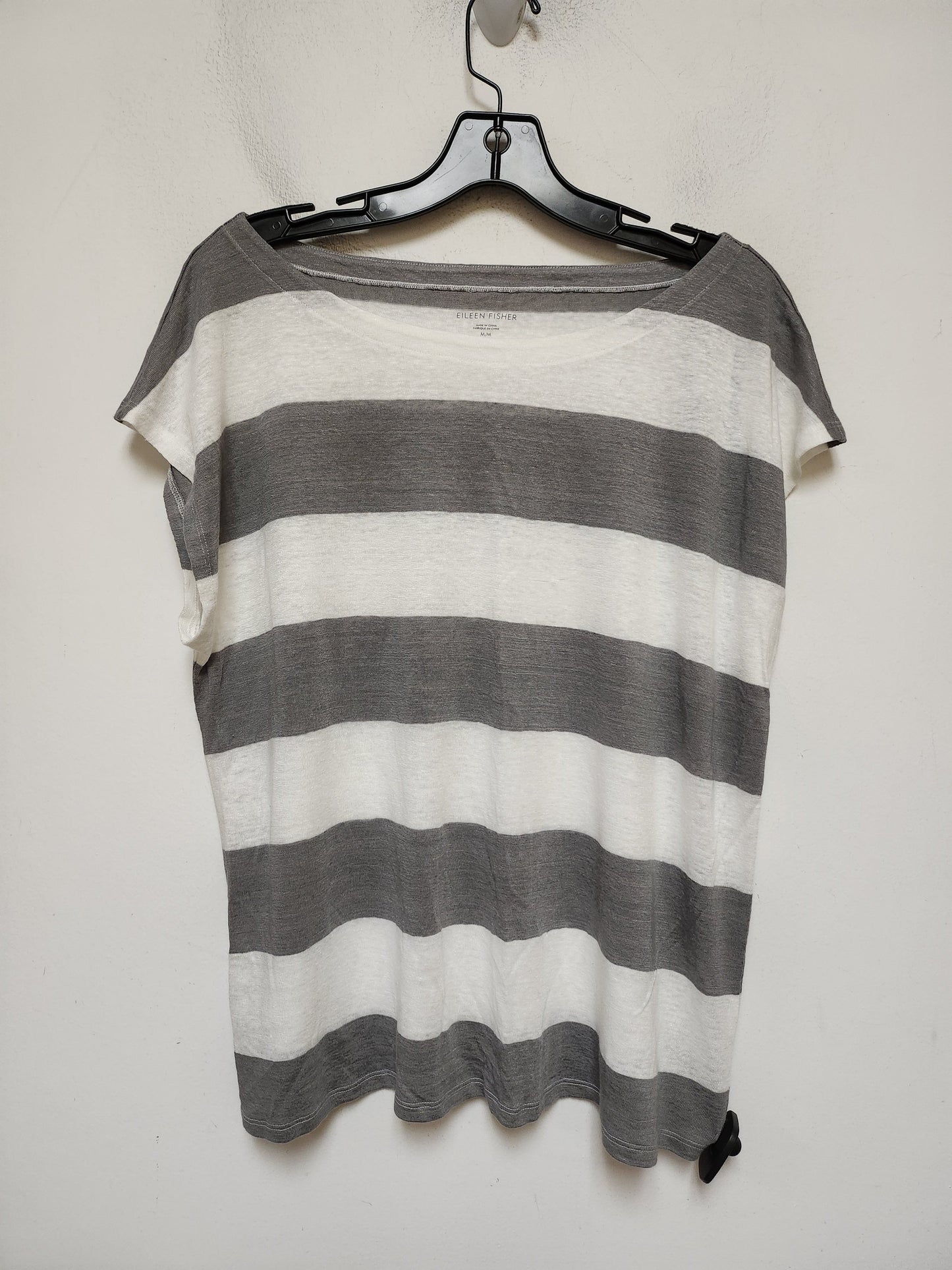 Top Sleeveless Basic By Eileen Fisher In Striped Pattern, Size: M