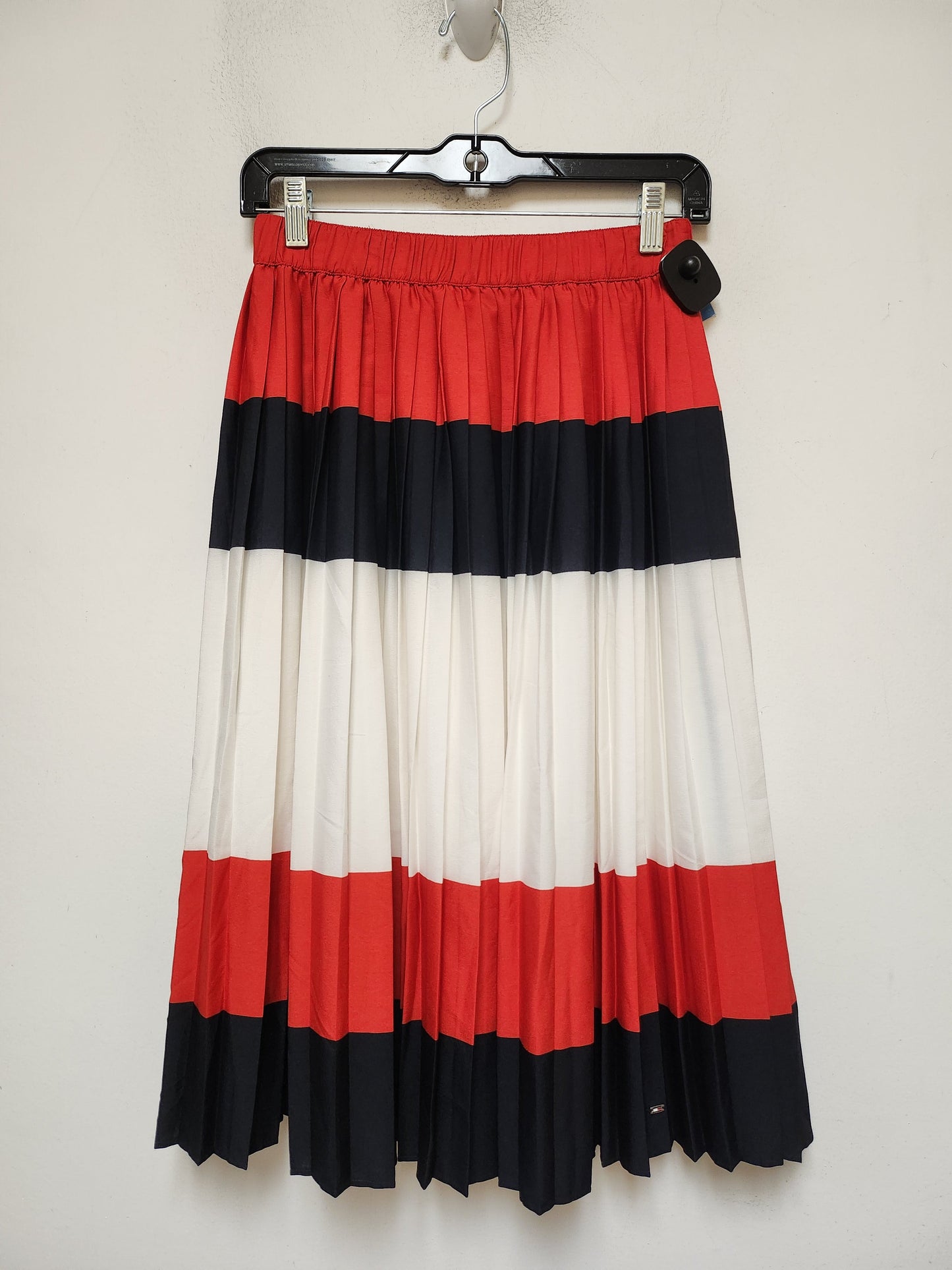 Skirt Midi By Tommy Hilfiger In Blue & Red & White, Size: 0