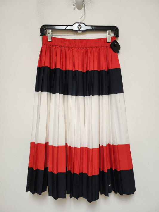 Skirt Midi By Tommy Hilfiger In Blue & Red & White, Size: 0