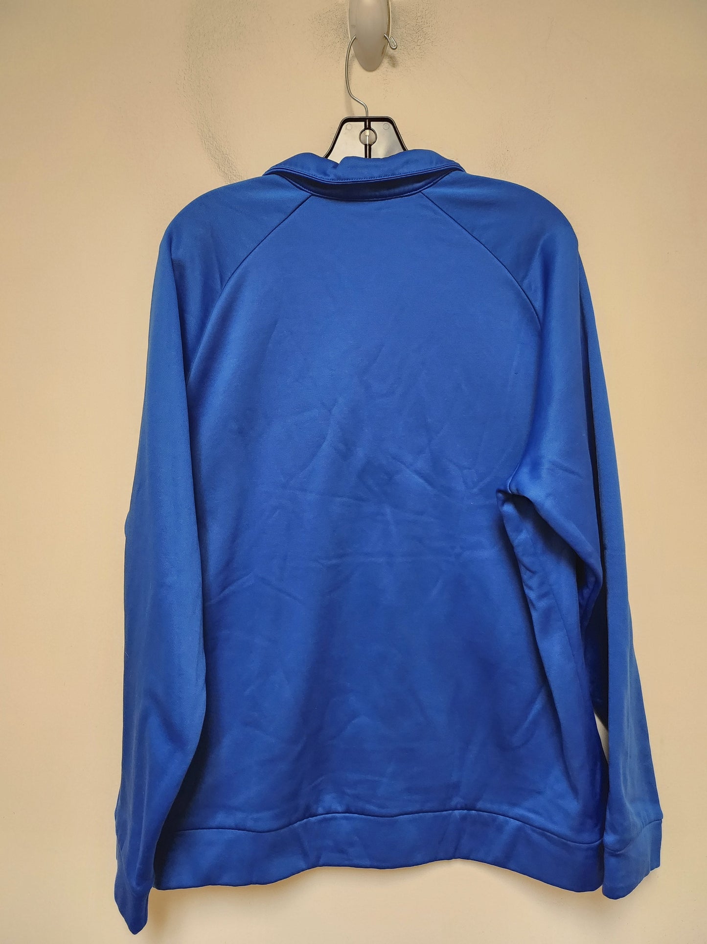 Athletic Top Long Sleeve Collar By Nike Apparel In Blue, Size: L