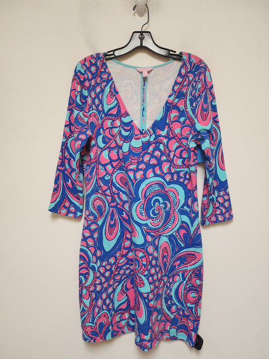 Dress Designer By Lilly Pulitzer In Blue & Pink, Size: L