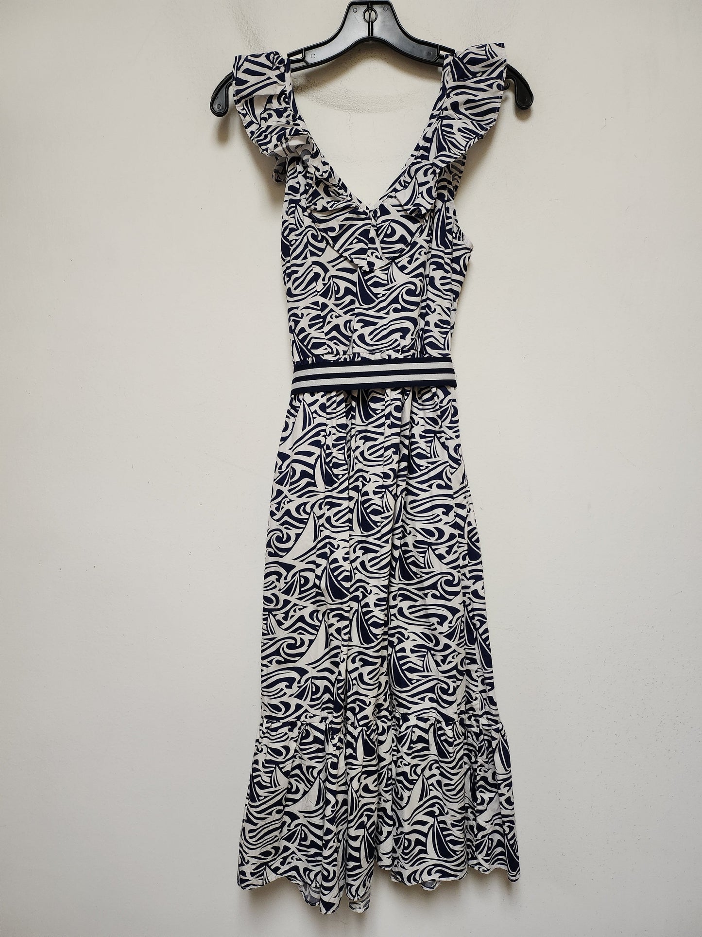 Dress Casual Midi By Target-designer In Blue & White, Size: S