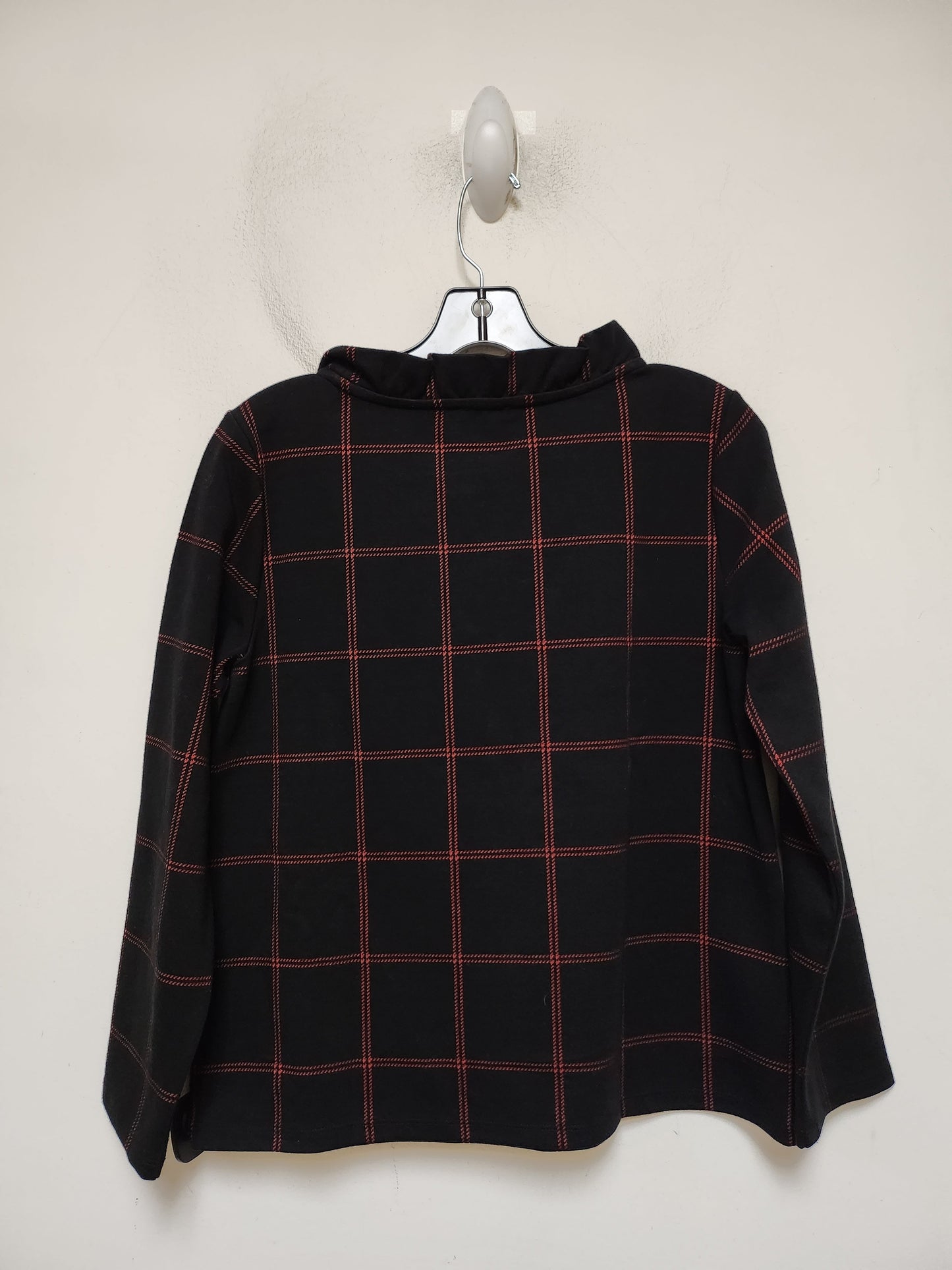 Top Long Sleeve By Ann Taylor In Plaid Pattern, Size: S