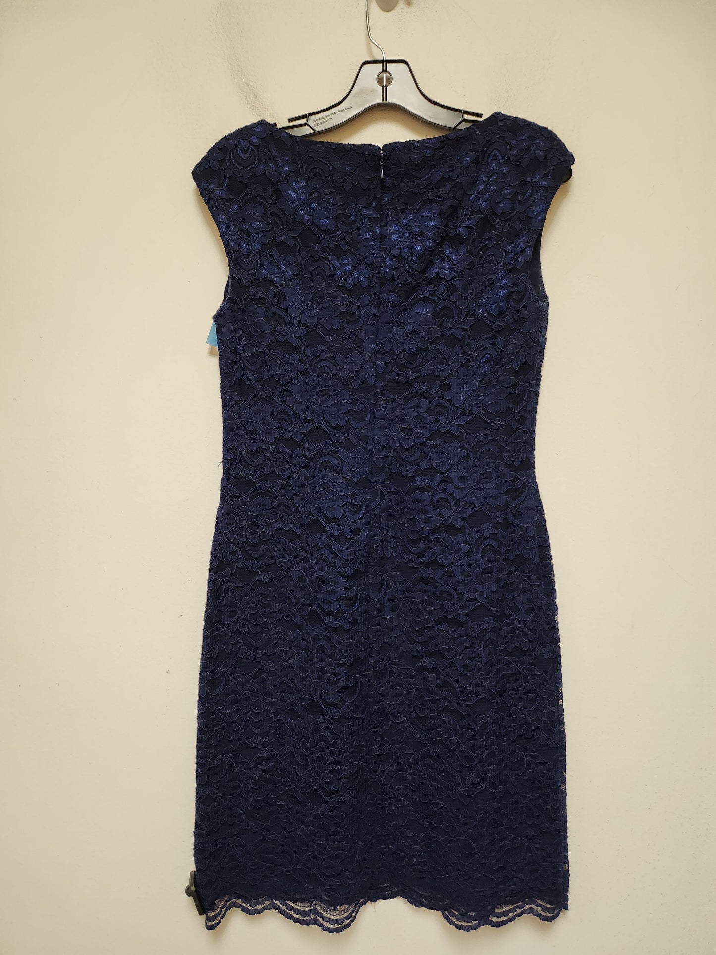 Dress Casual Midi By Lauren By Ralph Lauren In Blue, Size: S