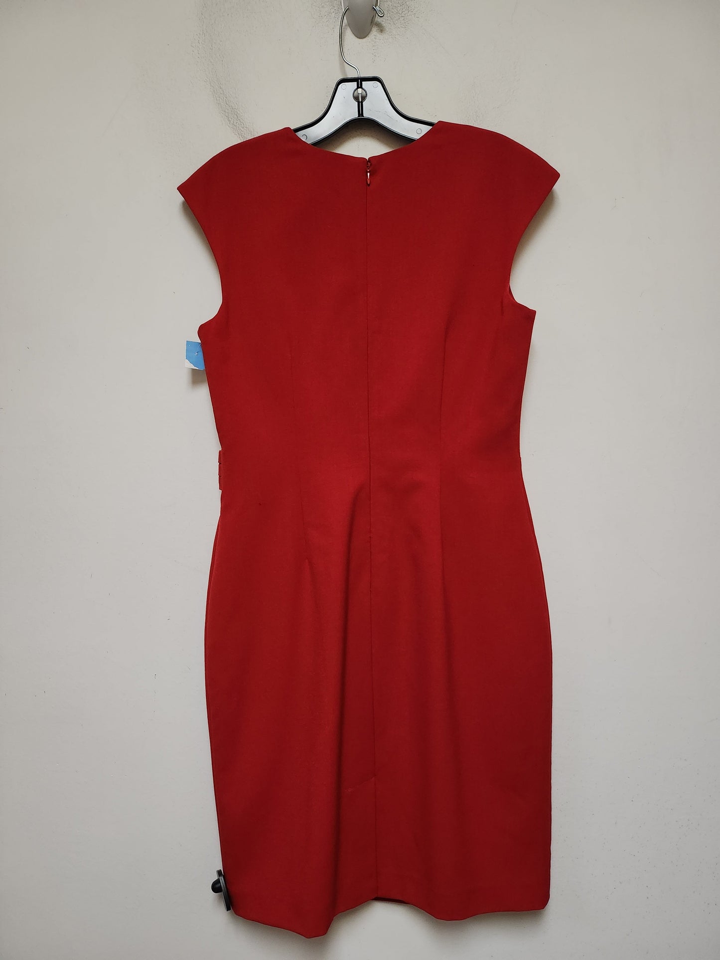 Dress Casual Midi By Calvin Klein In Red, Size: M