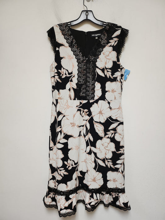 Dress Designer By Karl Lagerfeld In Floral Print, Size: M