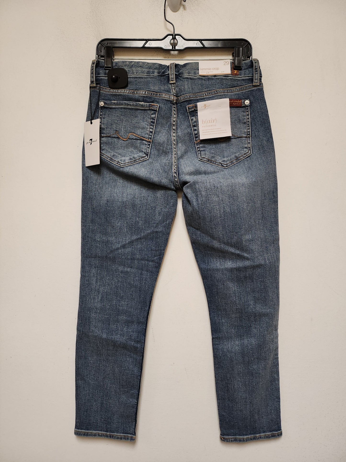 Jeans Cropped By 7 For All Mankind In Blue Denim, Size: 6