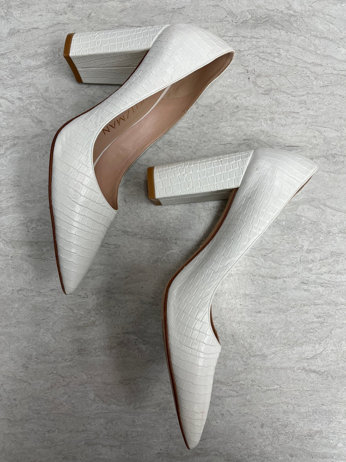 Shoes Designer By Stuart Weitzman In White, Size: 8