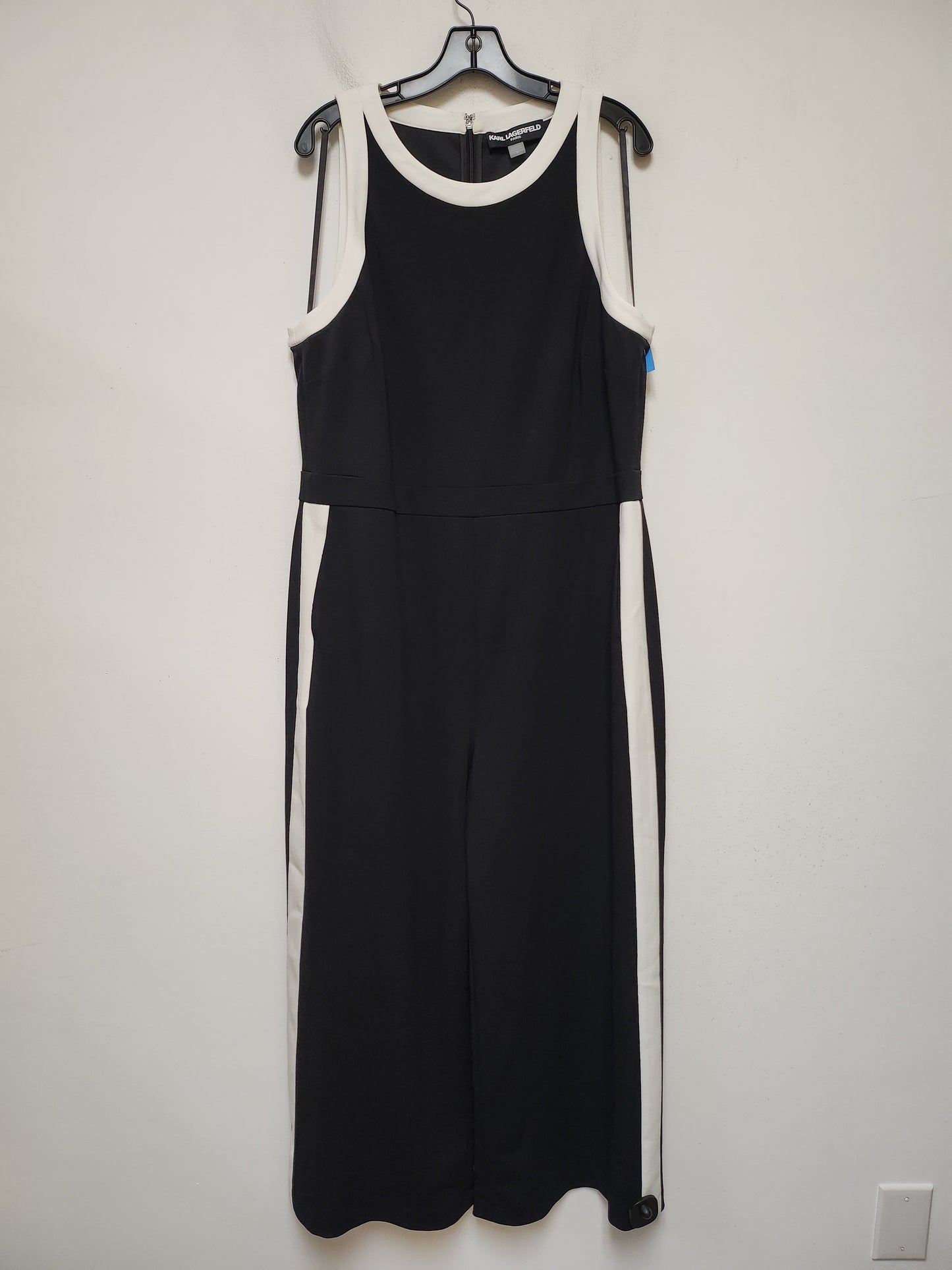 Jumpsuit Designer By Karl Lagerfeld In Black & White, Size: Xl