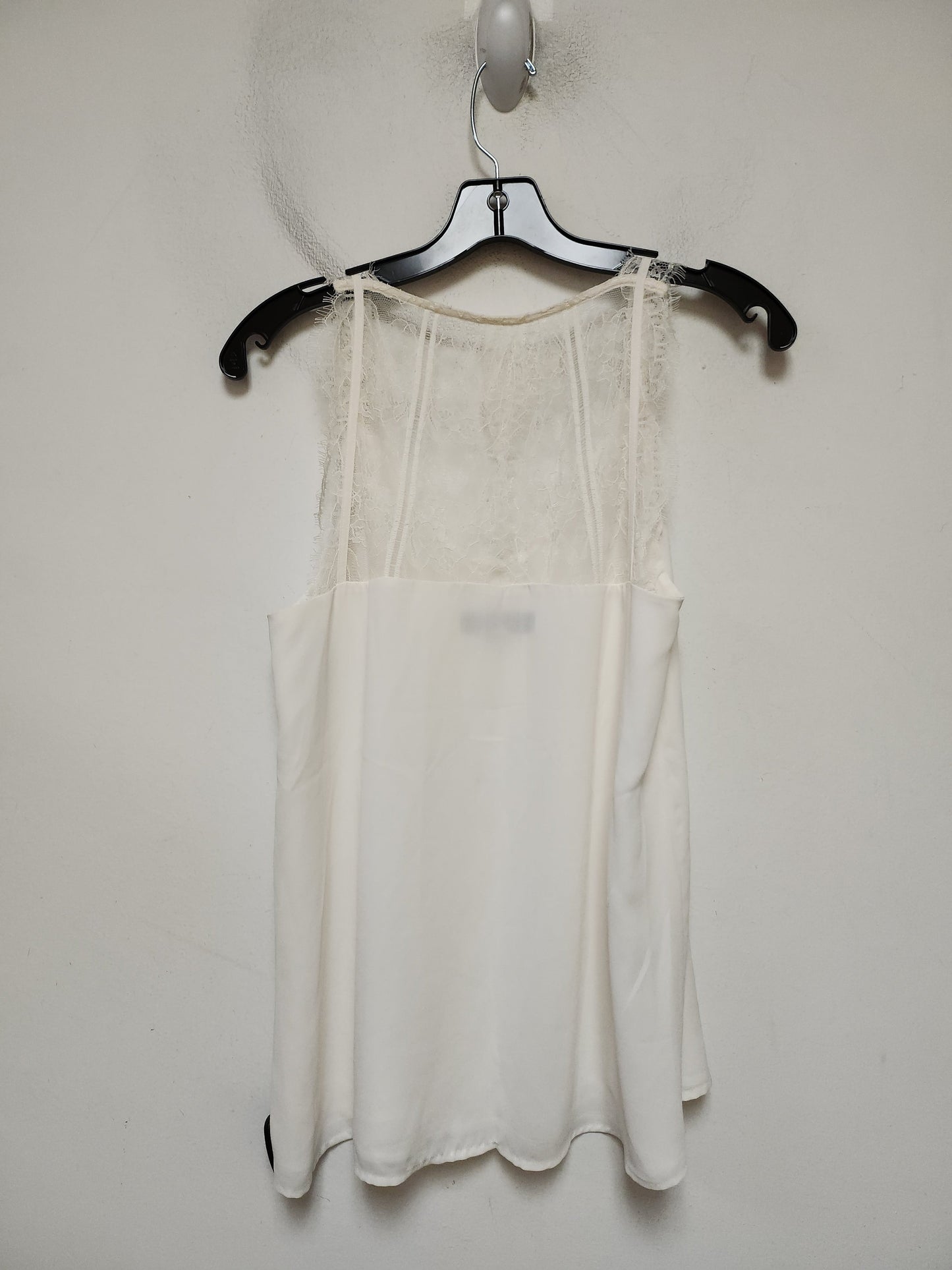 Top Sleeveless By Loft In Ivory, Size: S