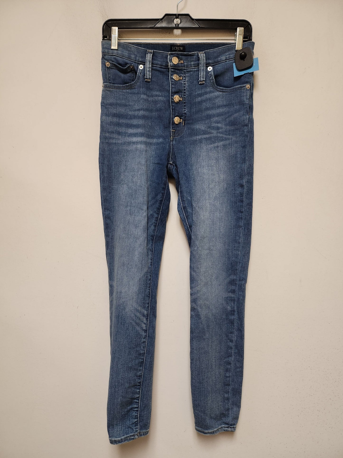 Jeans Skinny By J. Crew In Blue Denim, Size: 4