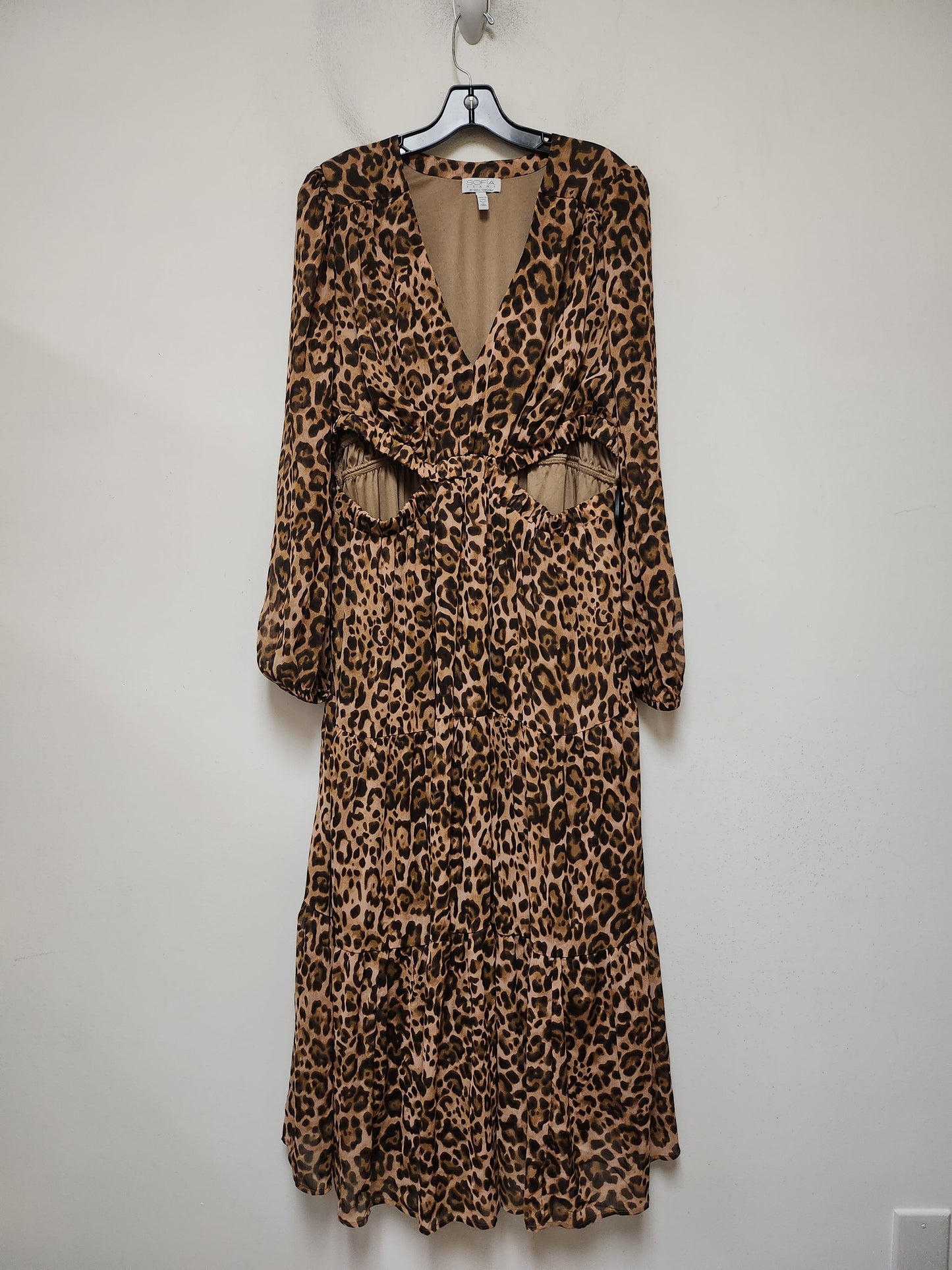 Dress Casual Maxi By Sofia By Sofia Vergara In Animal Print, Size: 1x