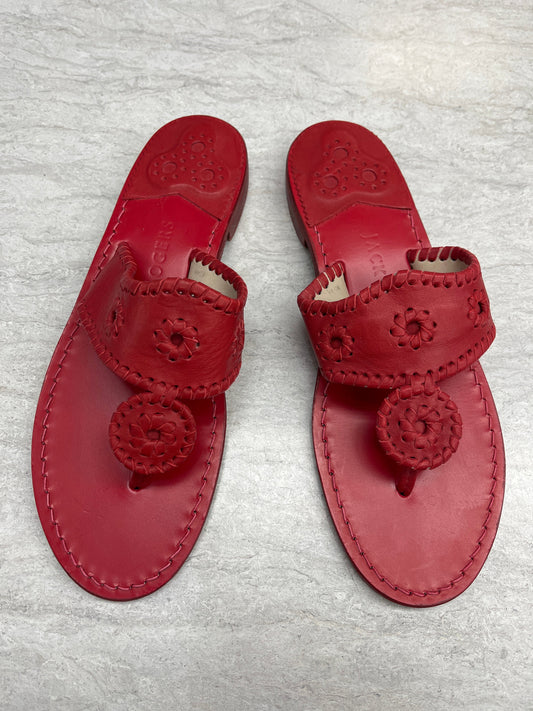 Sandals Flats By Jack Rogers In Red, Size: 10