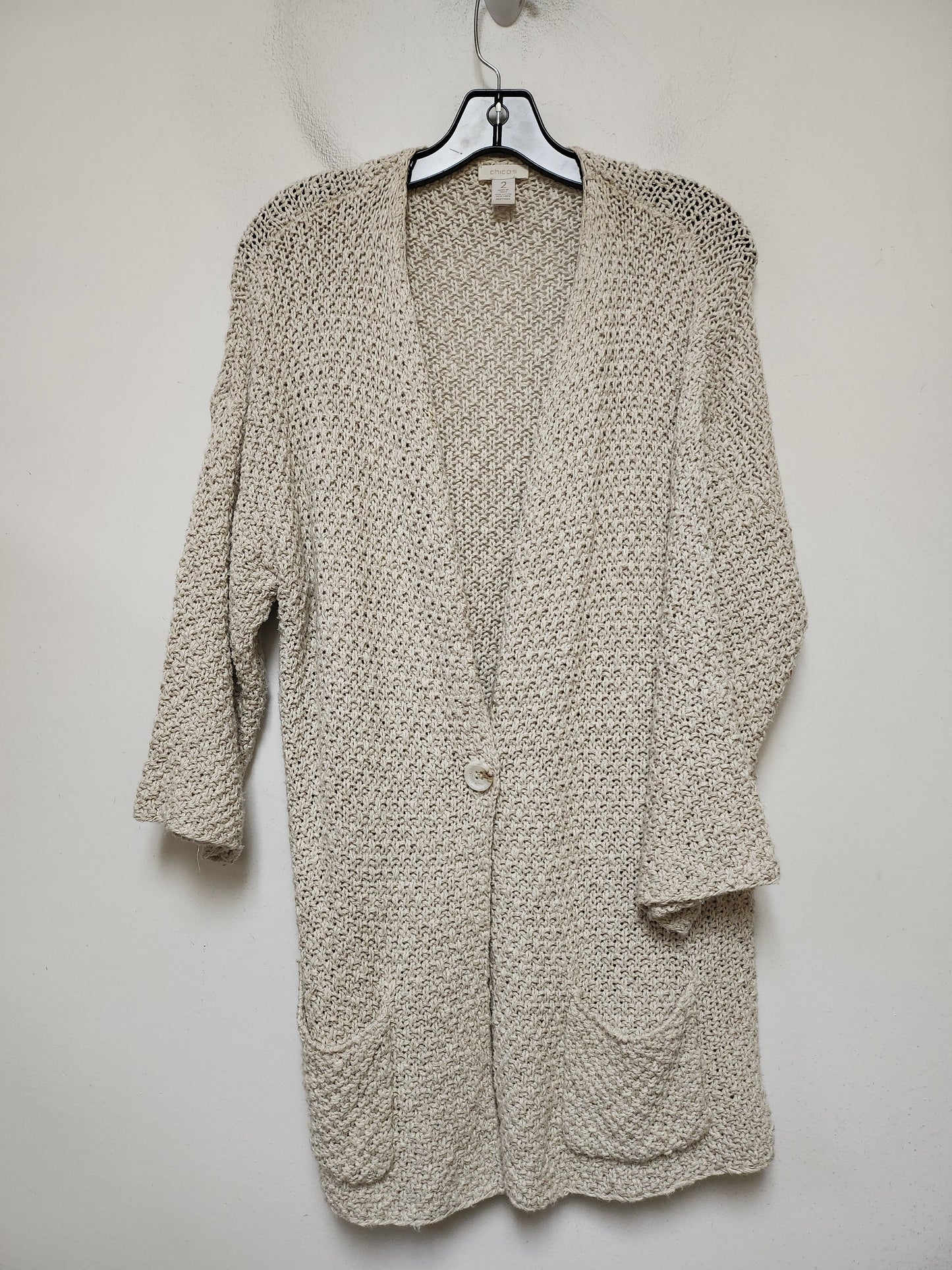 Cardigan By Chicos In Tan, Size: L