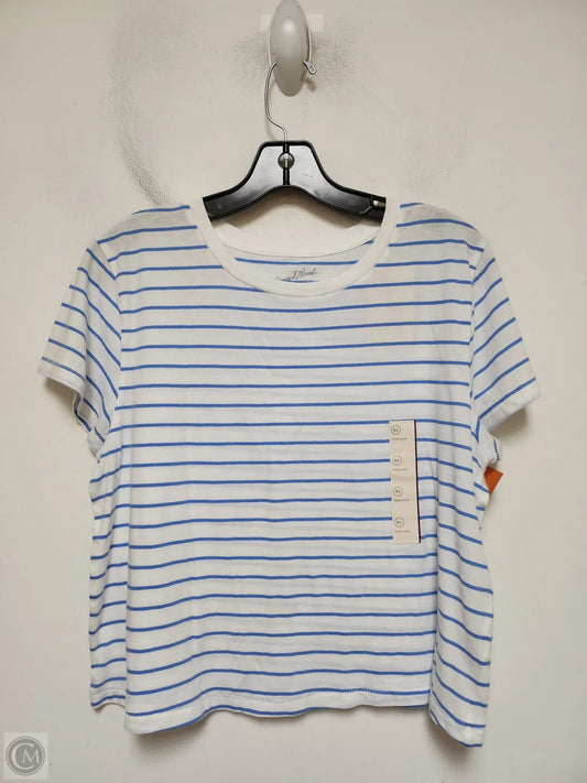 Top Short Sleeve Basic By Universal Thread In Striped Pattern, Size: Xl