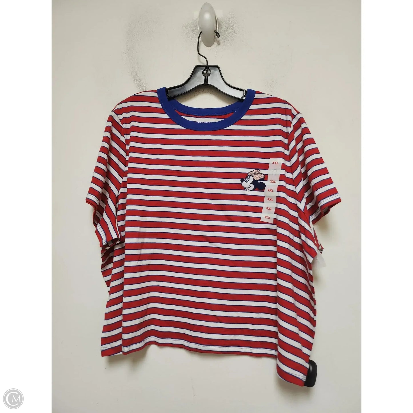 Top Short Sleeve By Old Navy In Striped Pattern, Size: Xxl