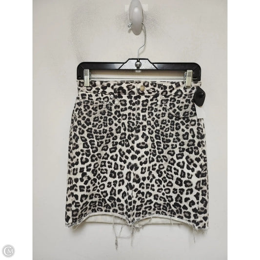 Skirt Mini & Short By Good American In Animal Print, Size: 4