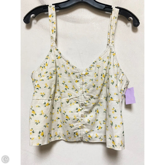 Tank Top By Abercrombie And Fitch In White & Yellow, Size: Xl