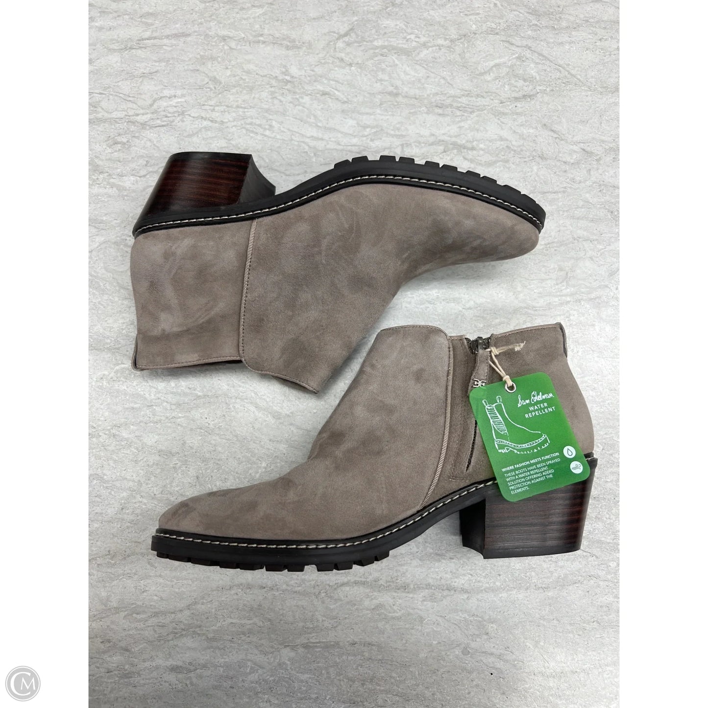 Boots Ankle Flats By Sam Edelman In Grey, Size: 10