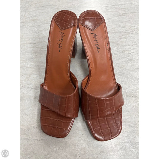 Shoes Heels Block By Nasty Gal In Brown, Size: 7