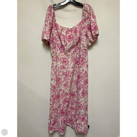 Dress Casual Midi By London Times In Floral Print, Size: 2x