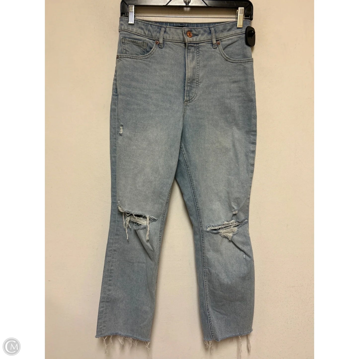 Jeans Straight By Express In Blue Denim, Size: 4