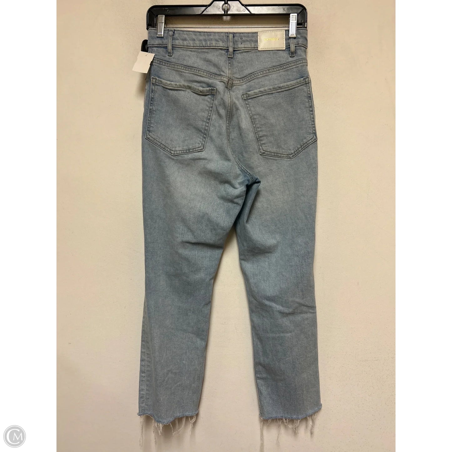 Jeans Straight By Express In Blue Denim, Size: 4