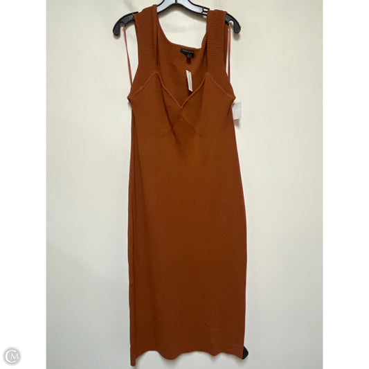 Dress Casual Midi By Banana Republic In Orange, Size: L