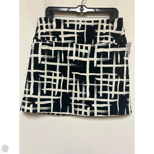 Skort By Sc & Co In Black & White, Size: 12