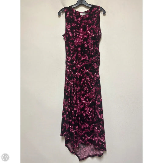 Dress Casual Maxi By Calvin Klein In Black & Purple, Size: S