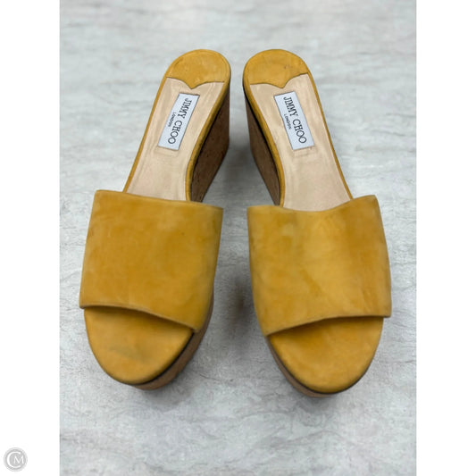 Shoes Luxury Designer By Jimmy Choo In Yellow, Size: 12