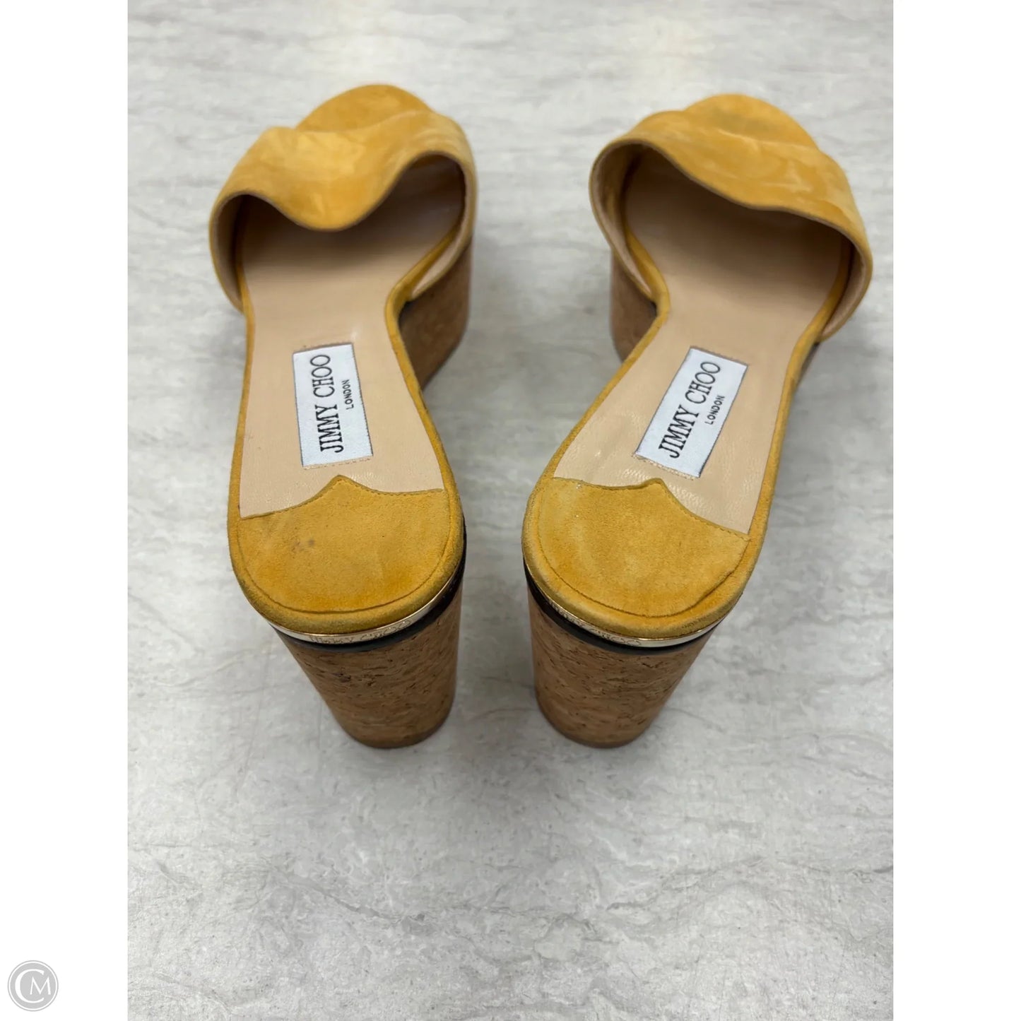 Shoes Luxury Designer By Jimmy Choo In Yellow, Size: 12