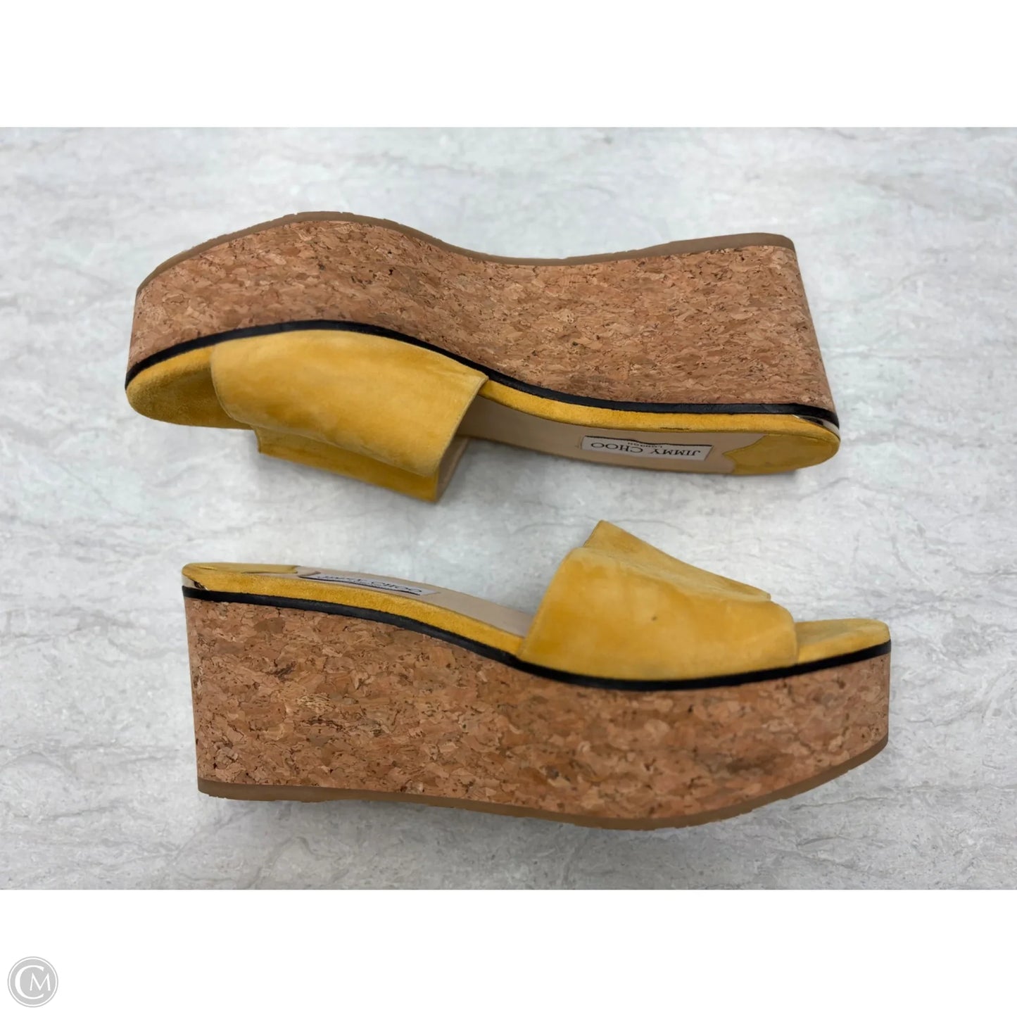 Shoes Luxury Designer By Jimmy Choo In Yellow, Size: 12