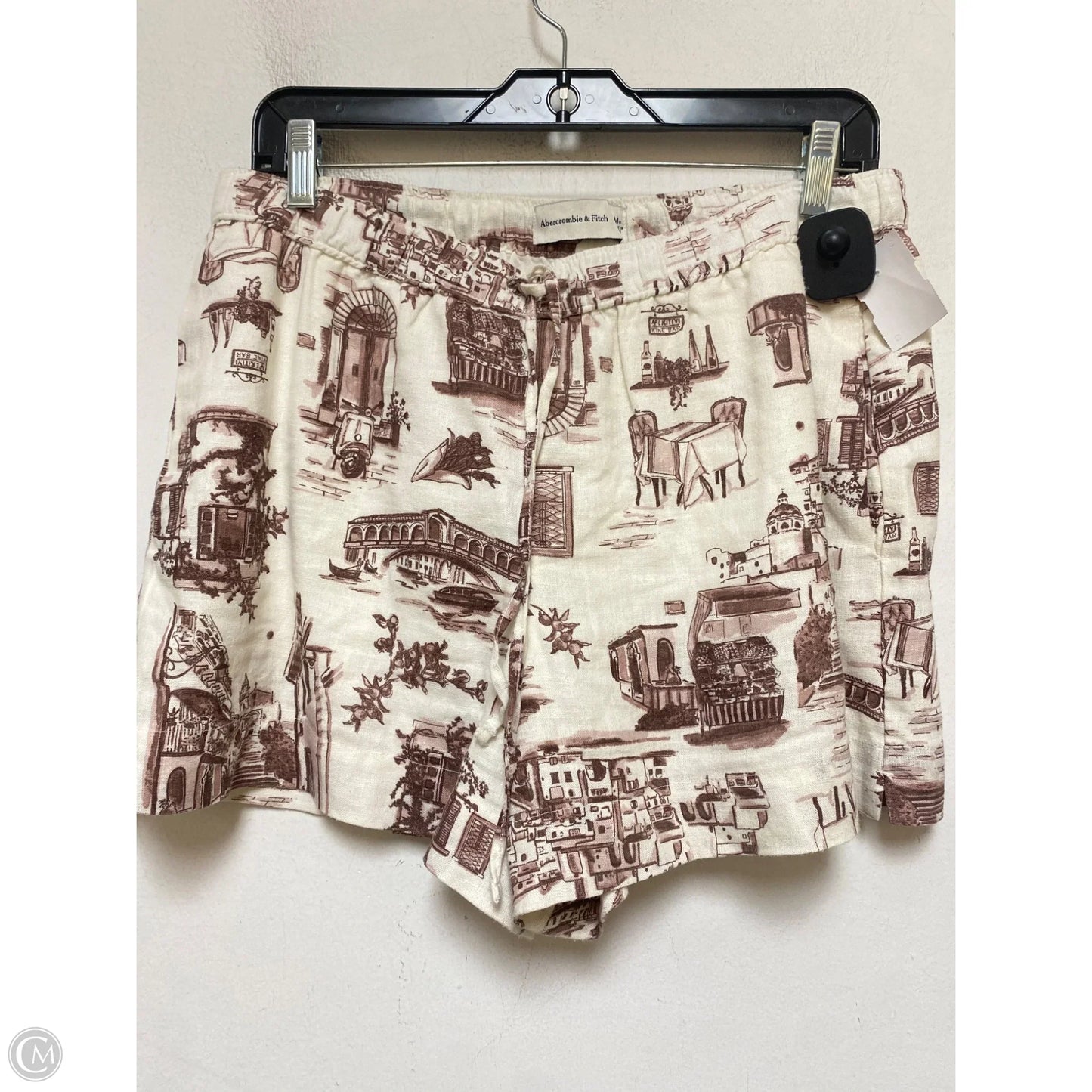 Shorts By Abercrombie And Fitch In Brown & Cream, Size: 8