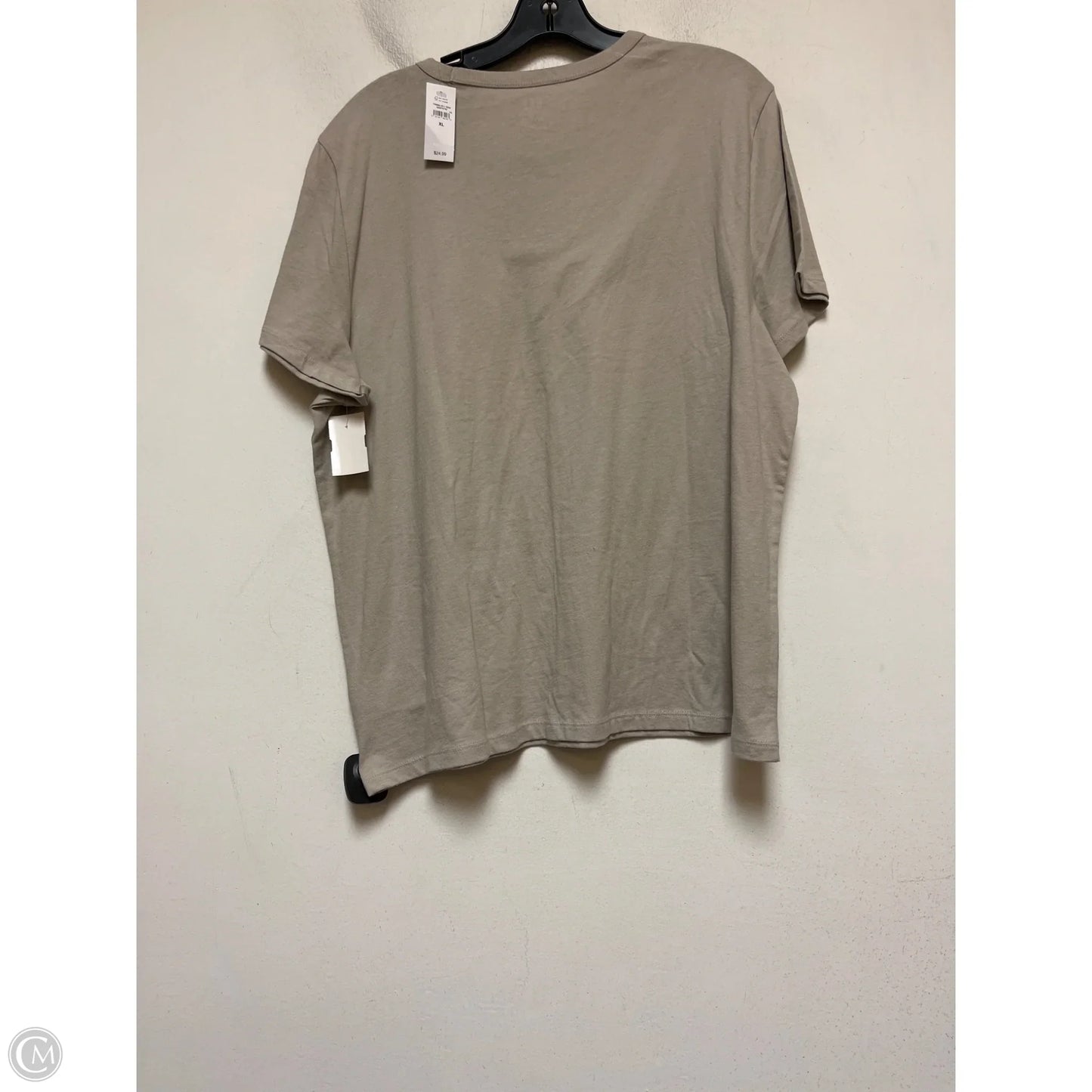 Top Short Sleeve Basic By Gap In Taupe, Size: Xl