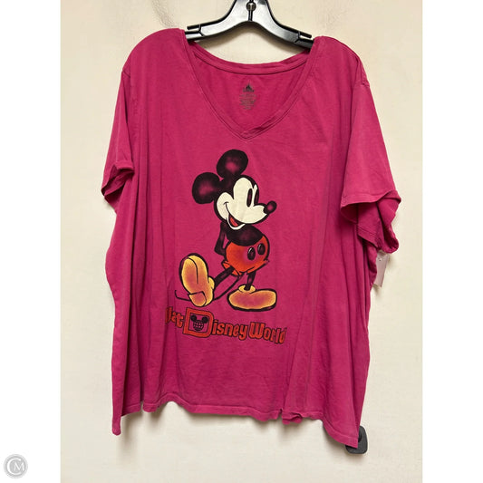 Top Short Sleeve Basic By Disney Store In Pink, Size: 3x