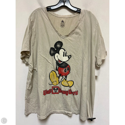 Top Short Sleeve Basic By Disney Store In Tan, Size: 3x