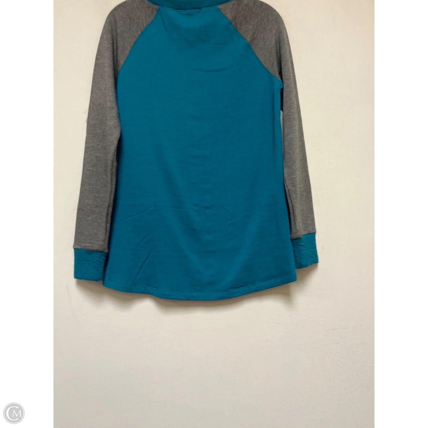 Top Long Sleeve By Clothes Mentor In Blue & Grey, Size: S