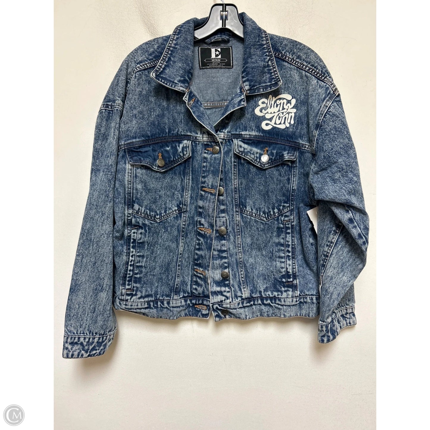 Jacket Denim By Clothes Mentor In Blue Denim, Size: M