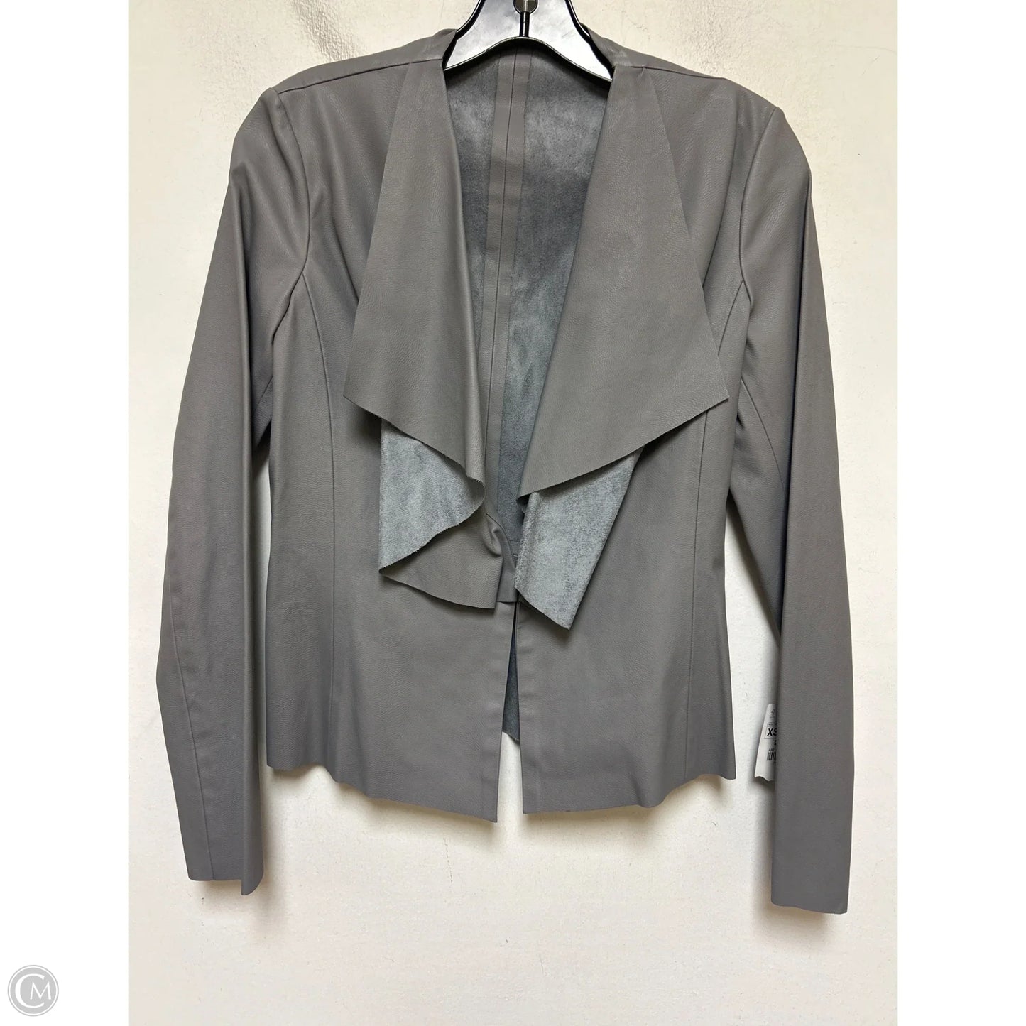 Jacket Leather By Zara In Grey, Size: Xs
