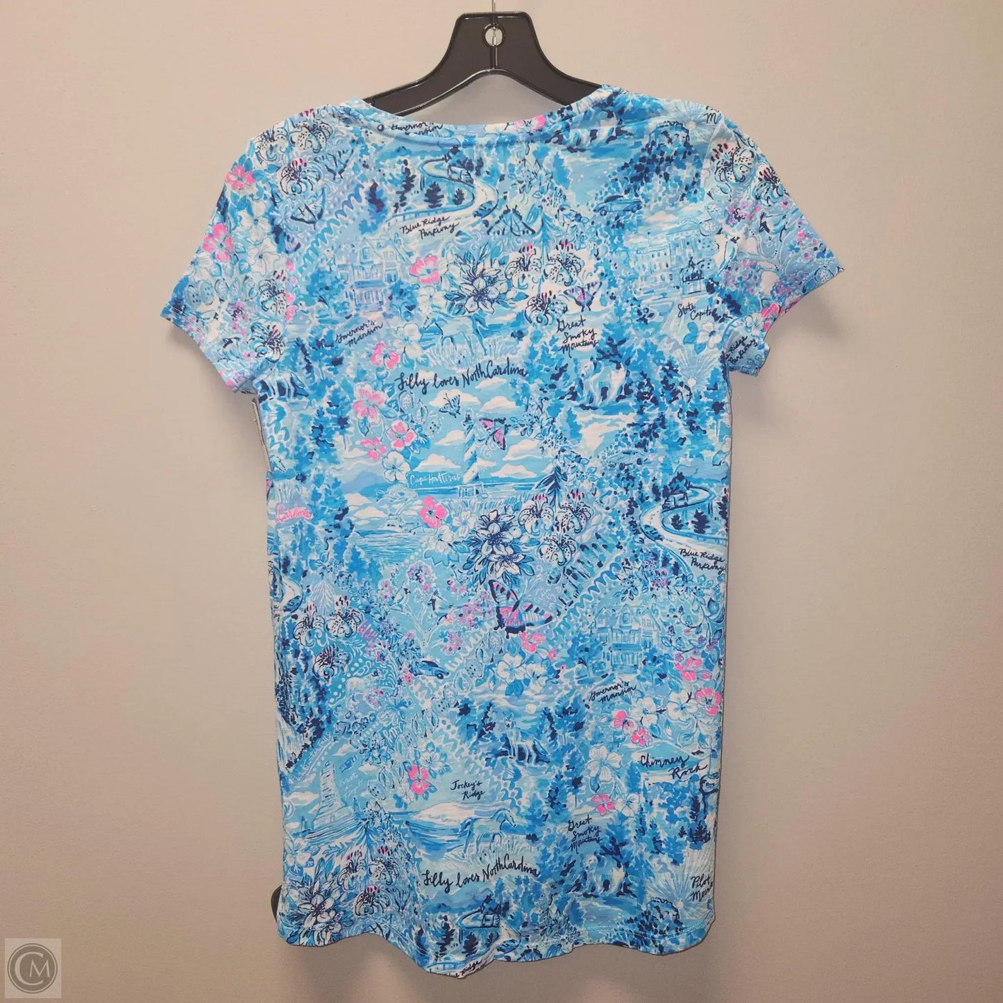 Top Short Sleeve Designer By Lilly Pulitzer In Blue, Size: Xs