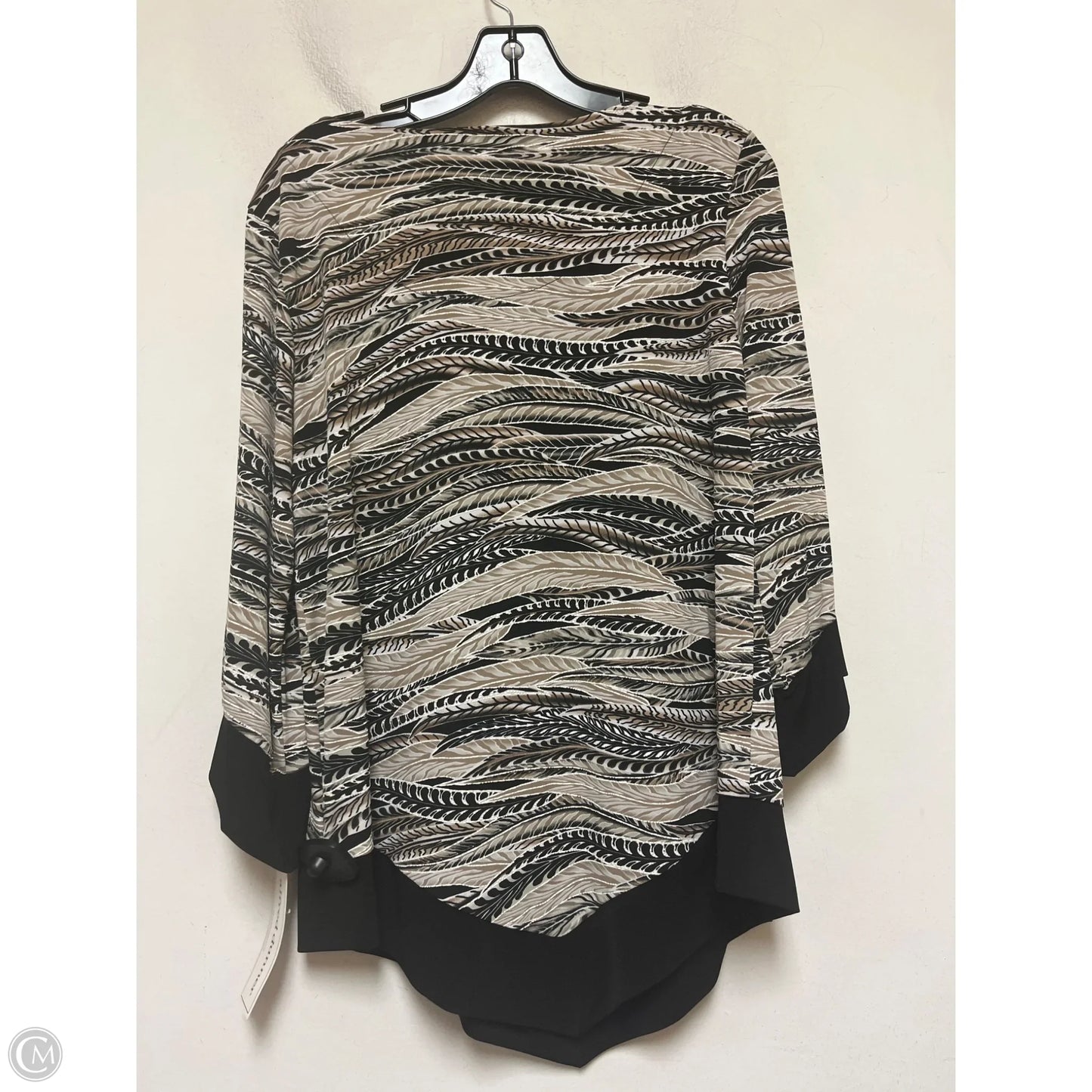 Top Short Sleeve By Alfred Dunner In Black & Tan, Size: S