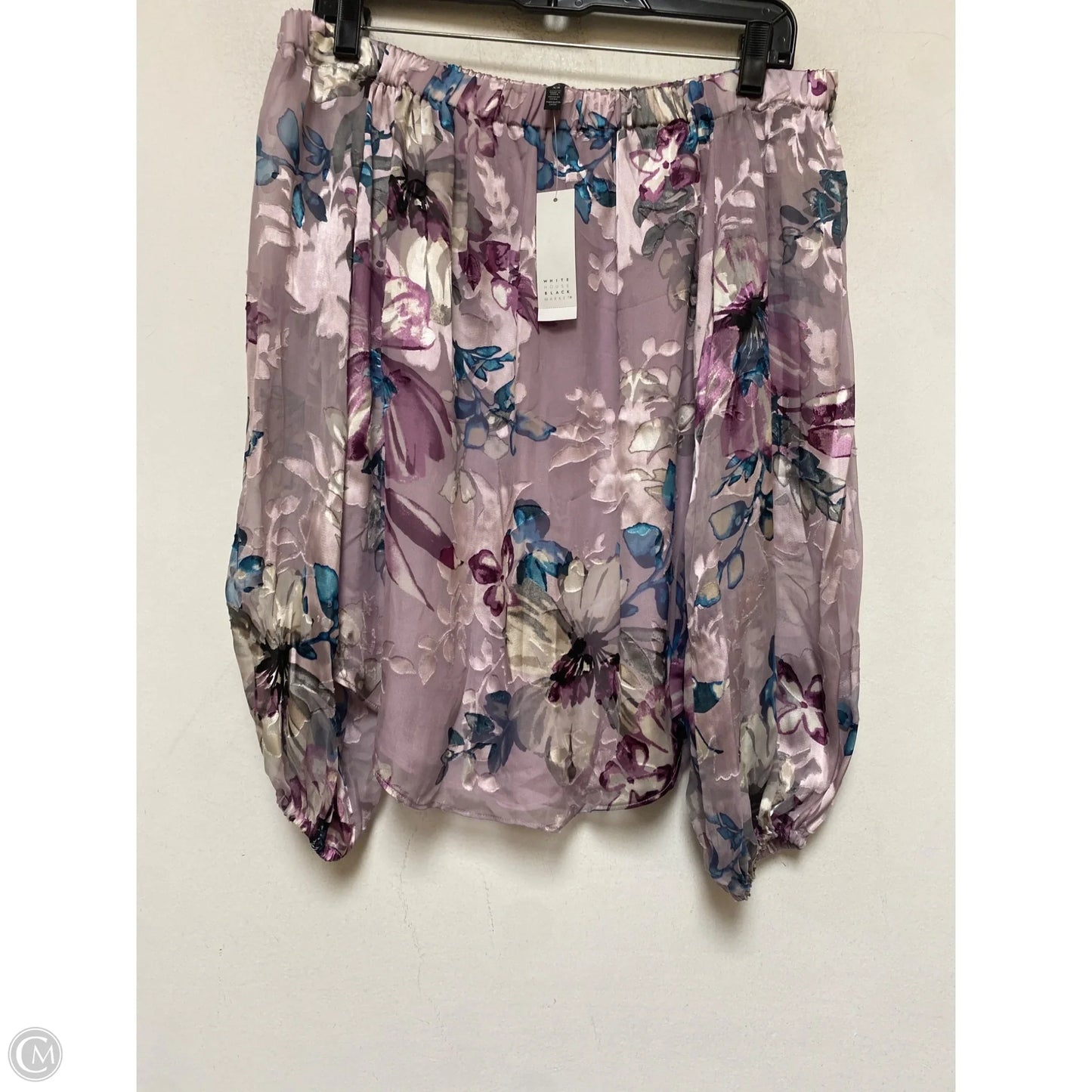 Top Long Sleeve By White House Black Market In Purple, Size: Xs