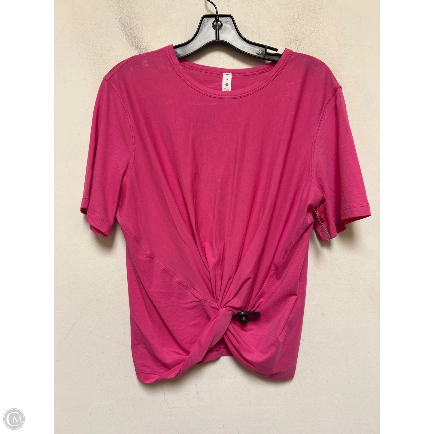 Athletic Top Short Sleeve By Lululemon In Pink, Size: 8