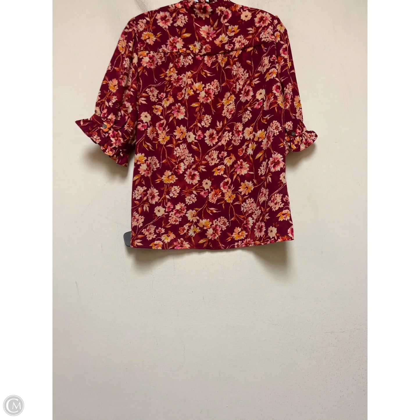 Top Short Sleeve By Cece In Floral Print, Size: S