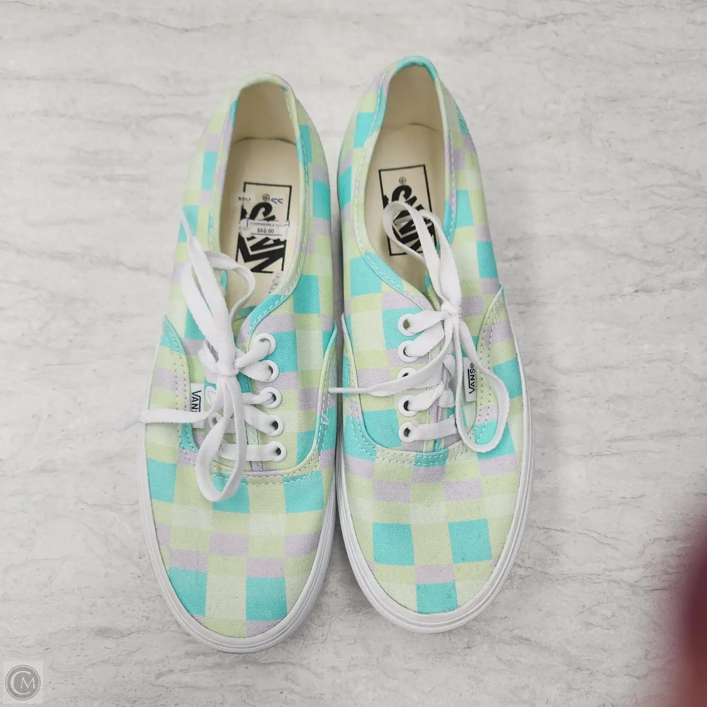 Shoes Sneakers By Vans In Green & Purple, Size: 8