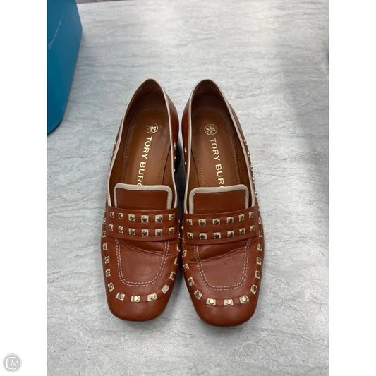 Shoes Designer By Tory Burch In Brown & Gold, Size: 9