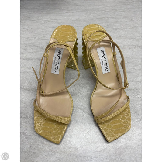 Shoes Luxury Designer By Jimmy Choo In Yellow, Size: 8.5